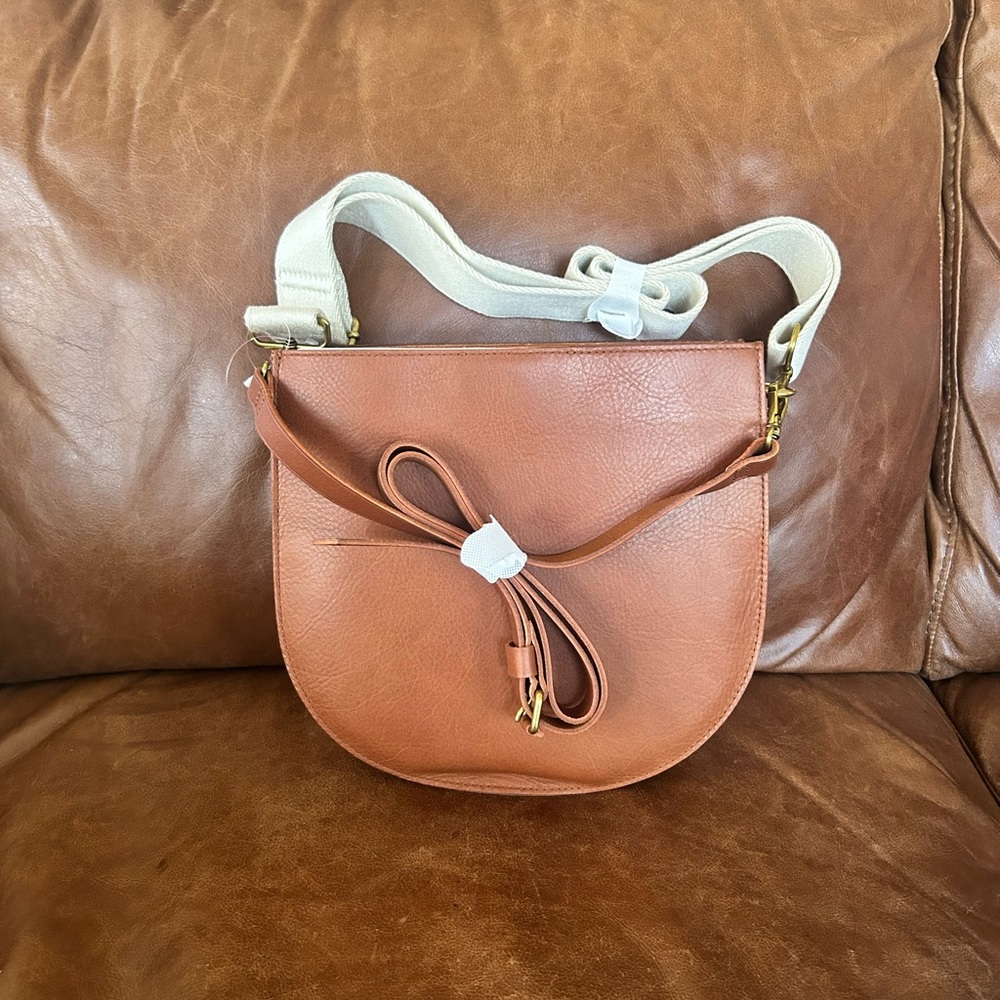 Tab Leather Crossbody Bag